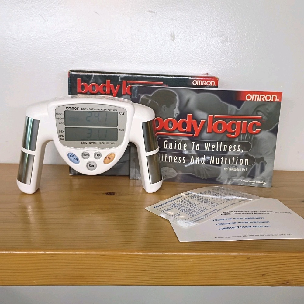 Omron HBF-306BL Body Logic Handheld Body Fat Analyzer w/ box & Papers